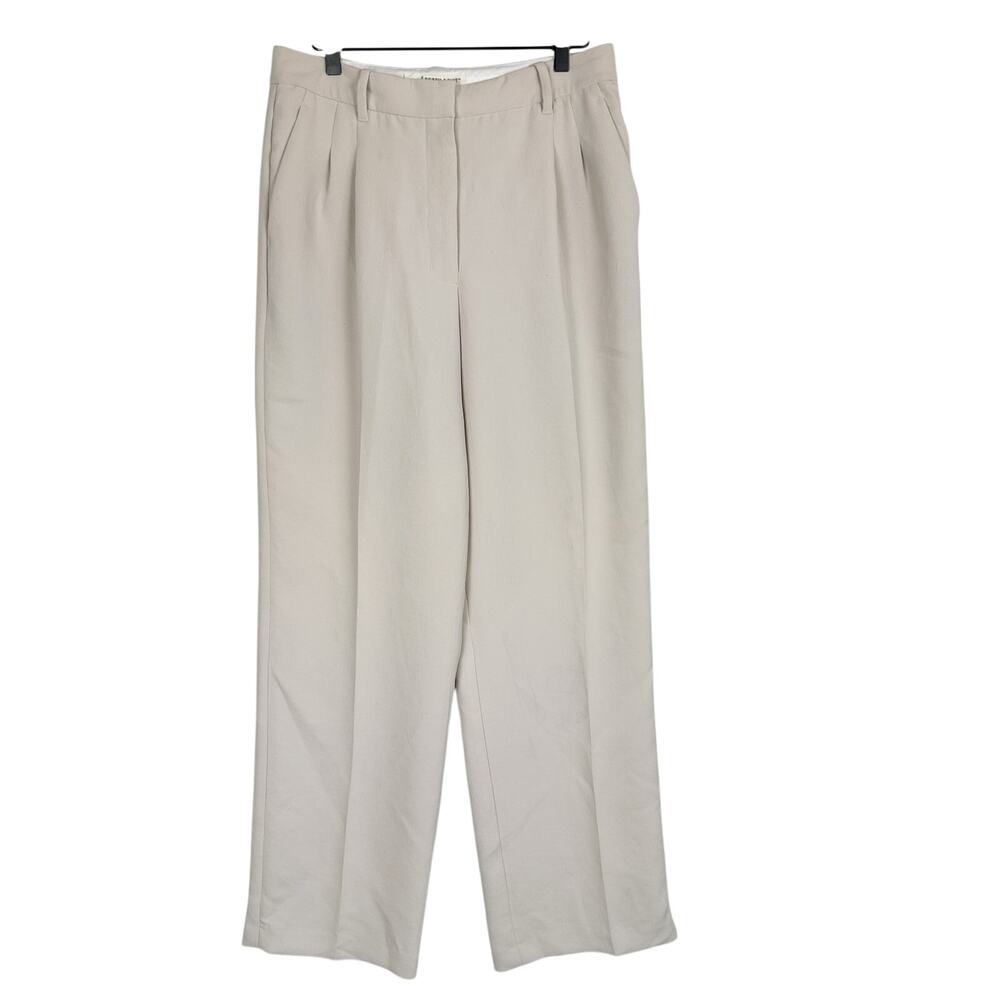 Aritzia The Effortless Pant Crepette Pleated Cream - 10